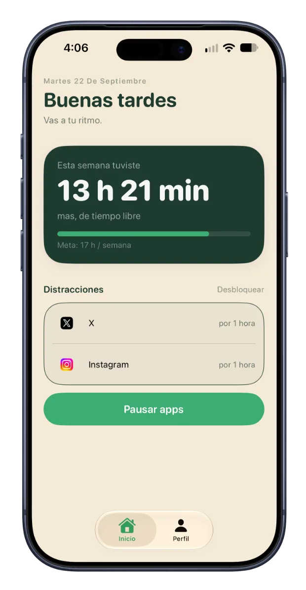 Inicio de BeOut con tiempo libre y apps en pausa por una hora